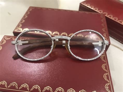 cartier glasses diamonds|vintage cartier glasses with diamonds.